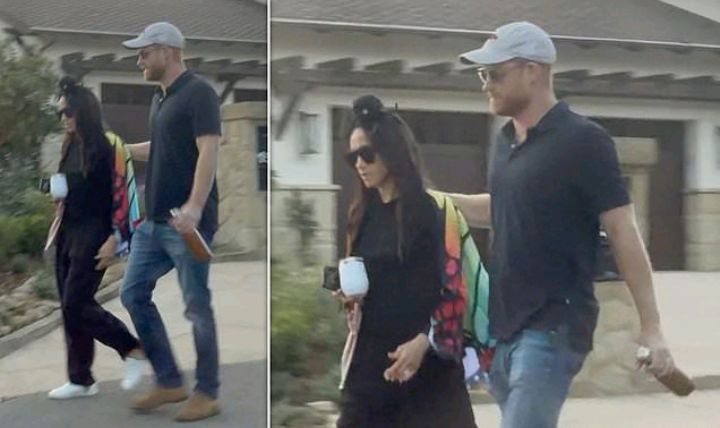 Breaking News: Meghan Markle and Prince Harry take children Archie and Lilibet trick or treating in Santa Barbara with Duchess donning colourful butterfly costume - while Duke dresses down in jeans and a polo...see more