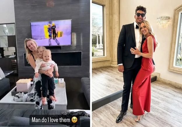 Brittany Mahomes shares makeup-free photo and another of Patrick getting handsy