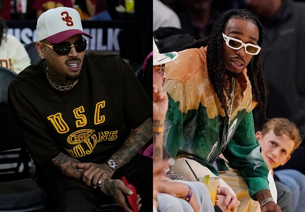 EXCLUSIVE: Chris Brown throws shade at Quavo and Migos with ex-girlfriend taking center stage at Taylor Swift Concert