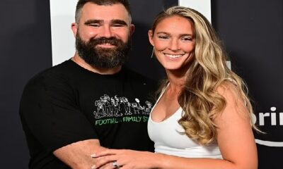 Jason Kelce addresses fake rumors he and wife Kylie are having another baby as he slams 'made-up universe' and jokes he would have a problem if they made it in Milan - because his wife went without him!