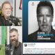 EXCLUSIVE: Jason Kelce excitedly reveals he has started listening to Arnold Schwarzenegger's audiobook after interviewing the Hollywood star on New Heights with brother Travis: 'Getting pumped up as we speak!'