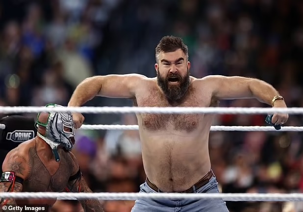 EXCLUSIVE: Jason Kelce 'would be welcomed back to WWE' after surprise WrestleMania appearance in Philadelphia was a major hit with wrestling fans