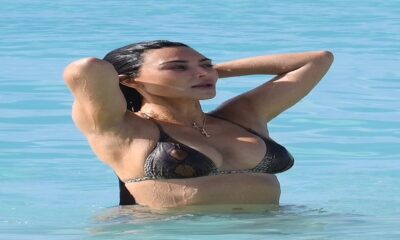 Kim looked carefree and relaxed as she savored her time in paradise