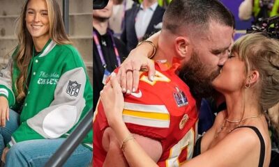 Kylie Kelce says witnessing the romance between Travis Kelce and Taylor Swift has been "amazing"