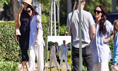 Meghan Markle trades in her stilettos for a $760 pair of Hermes flipflops and breezy linens as she joins husband Prince Harry for his Netflix polo shoot in Palm Beach - one day after she was mocked for her impractical on-field attire