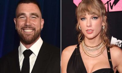 EXCLUSIVE: Travis Kelce, with billionaire girlfriend Taylor Swift, may have taken happiness to a new level