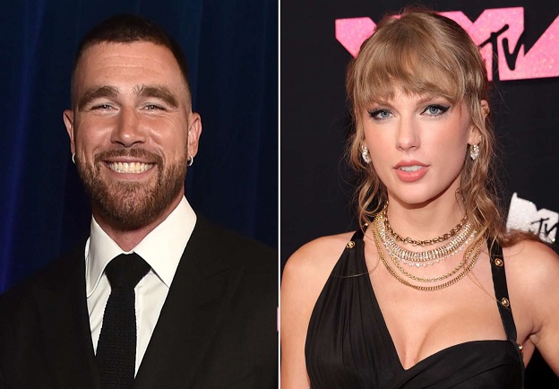 EXCLUSIVE: Travis Kelce, with billionaire girlfriend Taylor Swift, may have taken happiness to a new level