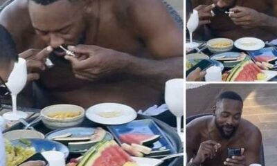 Breaking News: No Way bro 😳😮 Marcus Jordan, son of NBA legend Michael Jordan, was seen tweezing his nose hair during a poolside lunch in the South of France 😱. This can’t be true 🤔😢