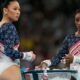 Simone Biles and Suni Lee caught on open mic plotting to celebrate their gold with Kanye West