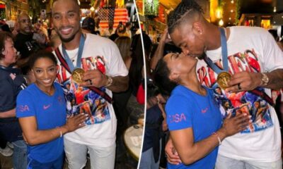 Simone Biles’ husband, Jonathan Owens, trolled for wearing Olympian’s gold medal: ‘Not yours’