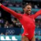 Simone Biles Wears Fiery Red Leotard Covered in 3,600 Crystals to Win Gold in Paris Olympics Vault Final