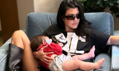 Kourtney Kardashian Shares Sweet Armchair Cuddle with Son Rocky in Cute New Photo