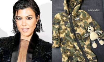 Just in: Kourtney Kardashian Twins with Son Rocky in Camouflage Outfits While in London to Support Travis Barker....see more