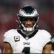 Breaking: Hurts pairs up with Brown for electric 67-yard Eagles TD Eagles QB Jalen Hurts connects with his star receiver A.J. Brown for a 67-yard touchdown early in the second half....see more