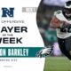 Saquon Barkley named NFC Offensive Player of the Week after performance vs. Packers