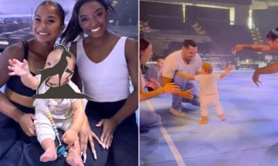 News Update: Olympians Simone Biles and Jordan Chiles Help ‘BiP’ Alum Becca Kufrin’s Son Take 1st Steps