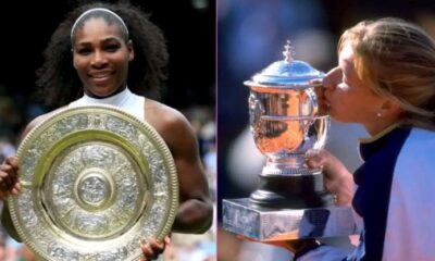 Breaking News: The 5 women with the highest Grand Slam win percentage: Steffi Graf with 89.7%, Serena Williams 3rd...see more