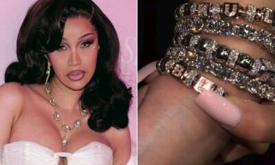 Cardi B Reveals Glimpse of Her Third Baby’s Name on Diamond Bracelet: 'You Can't See My Daughter's Name Yet'...see more