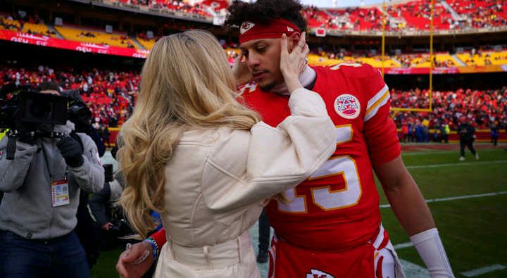 Watch Video: Patrick Mahomes upstages Brittany, kids with shorts, tattoo during theme park fun...see more