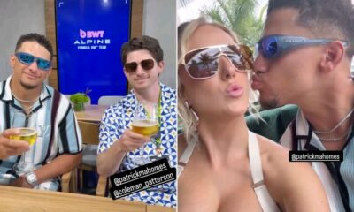 Breaking News: Patrick Mahomes Wears $3,700 Louis Vuitton Outfit for Day Date at F1 Grand Prix in Miami with Wife Brittany...see more