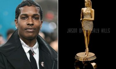 Breaking News: A$AP Rocky Wears Massive Gold Ring with Rihanna-Shaped Figure Covered in Diamonds: ‘You Know Who It Is’...see more
