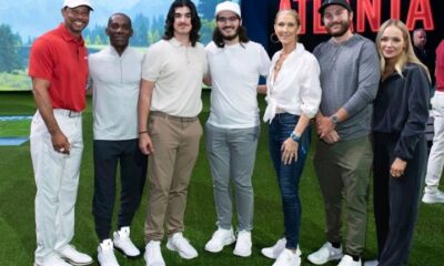 Breaking News: Celine Dion's teen twins look more grown up than ever in photos from family concert night...see more