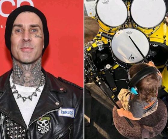 Breaking News: Travis Barker Shares Adorable Photo of 20-Month-Old Son Rocky Thirteen Playing the Drums Like His Dad....see more