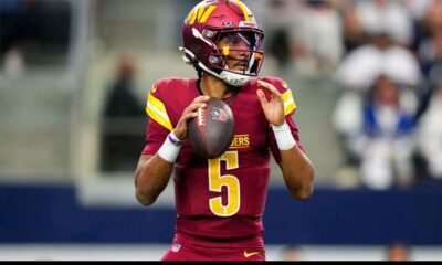 Breaking News: NFL news roundup: Commanders QB Jayden Daniels (hamstring) to play vs. Seahawks; Raiders' Maxx Crosby (back) good to go vs. Jaguars...see more