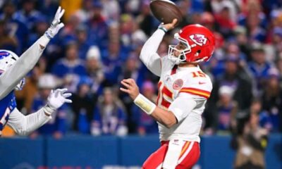 Breaking News: Kansas City Chiefs QB Patrick Mahomes reacts to unreviewable intentional grounding call...see more