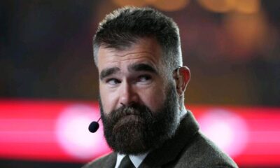 News in: Jason Kelce disses Blue Jays World Series run on podcast with Travis: ‘I’m supposed to get excited about a Canadian baseball team?’...see more